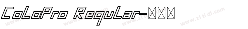 ColoPro Regular字体转换